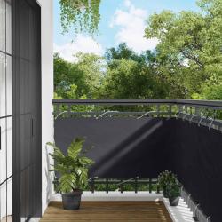 &Eacute;cran de balcon Noir 75 x 200 cm Oxford alu enduit de PU