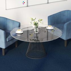Carreau de tapis Bleu 50 x 50 cm 36 pcs PP et Bitume