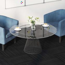 Carreau de tapis Rayures Gris Clair 50 x 50 cm 20 pcs