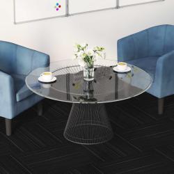 Carreau de tapis Ray&eacute; Gris Fonc&eacute; 50 x 50 cm 4 pcs PP et Bitume
