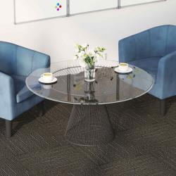 Carreau de tapis Ray&eacute; Marron Clair 50 x 50 cm 20 pcs
