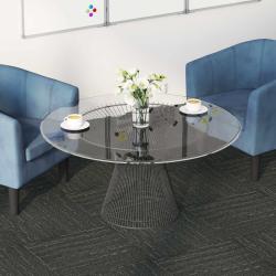 Carreau de tapis Ray&eacute; Vert Clair 50 x 50 cm 20 pcs PP et Bitume