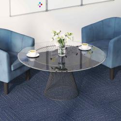 Carreau de tapis Ray&eacute; Bleu 50 x 50 cm 20 pcs PP et Bitume