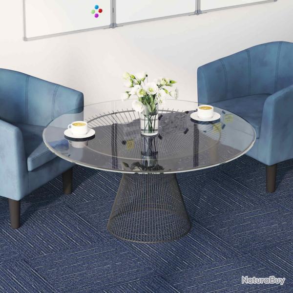 Carreau de tapis Ray� Bleu 50 x 50 cm 36 pcs PP et Bitume