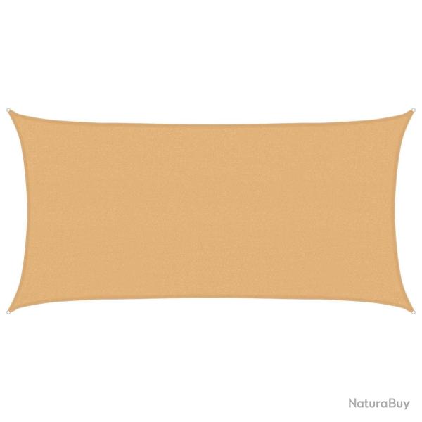 Voile d'ombre Sable 2,5 x 6 m HDPE