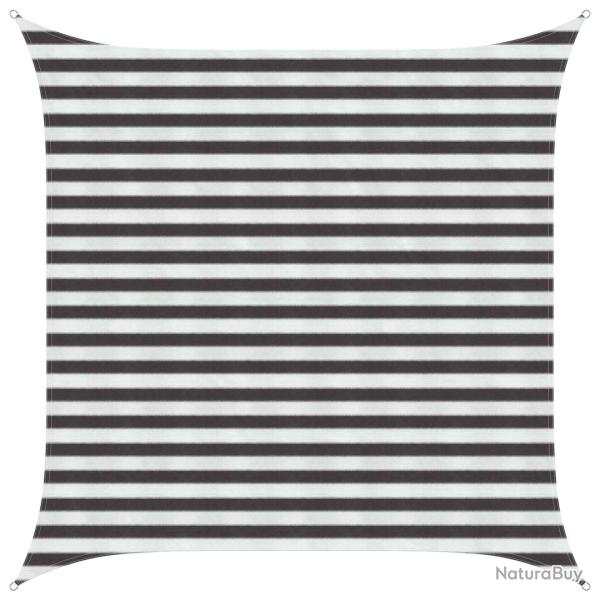Voile d'ombre Anthracite et blanc 2,5 x 2,5 m HDPE