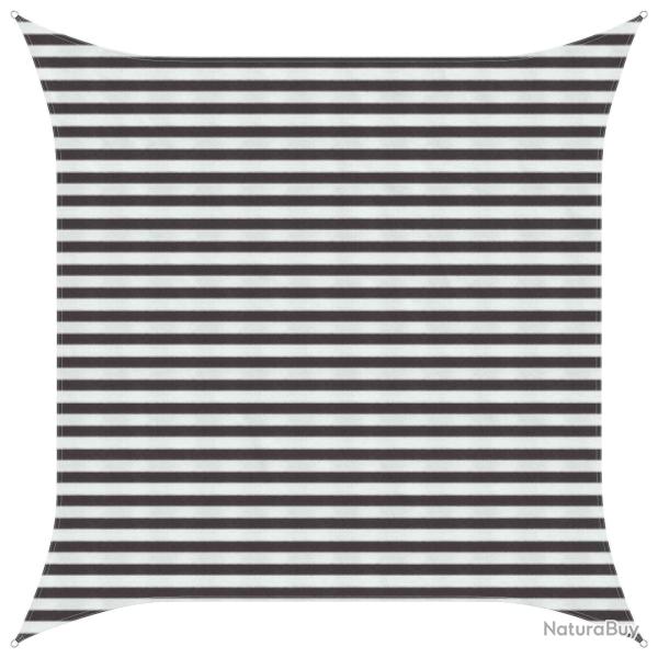 Voile d'ombre Anthracite et blanc 3 x 3 m HDPE