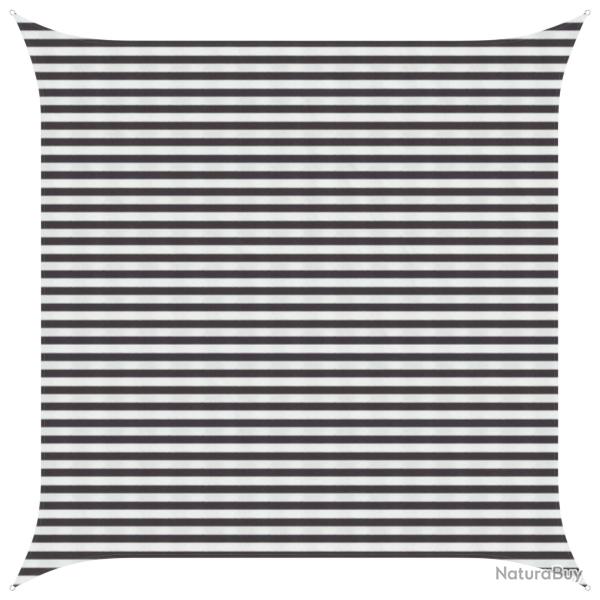 Voile d'ombre Anthracite et blanc 4 x 4 m HDPE