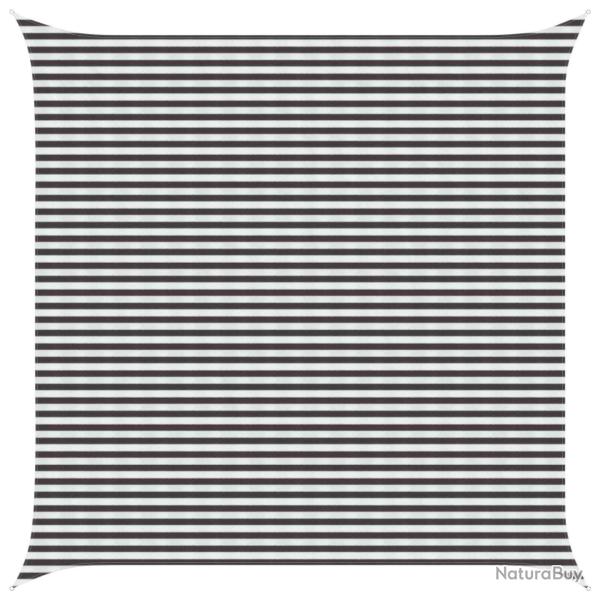 Voile d'ombre Anthracite et blanc 5 x 5 m HDPE