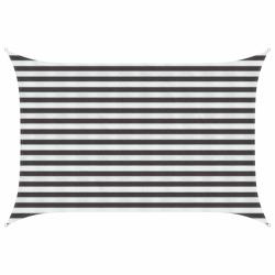 Voile d'ombre Anthracite et blanc 2 x 3 m HDPE