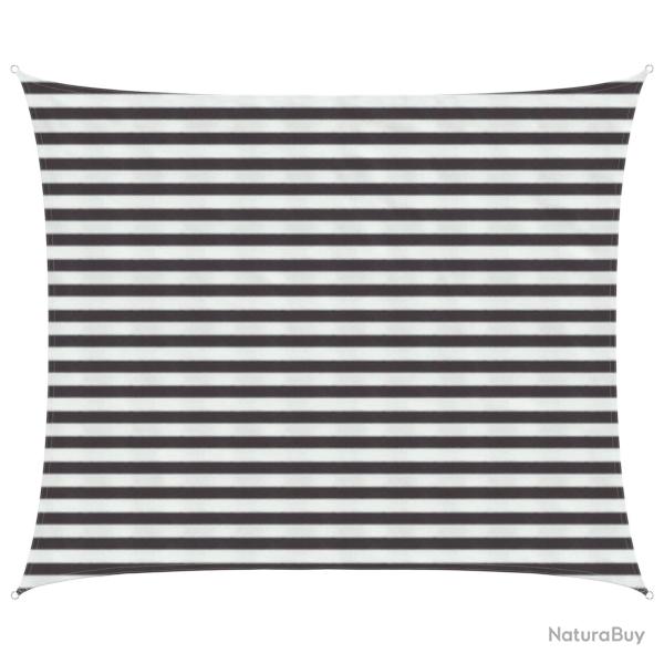 Voile d'ombre Anthracite et blanc 2,5 x 3,5 m HDPE