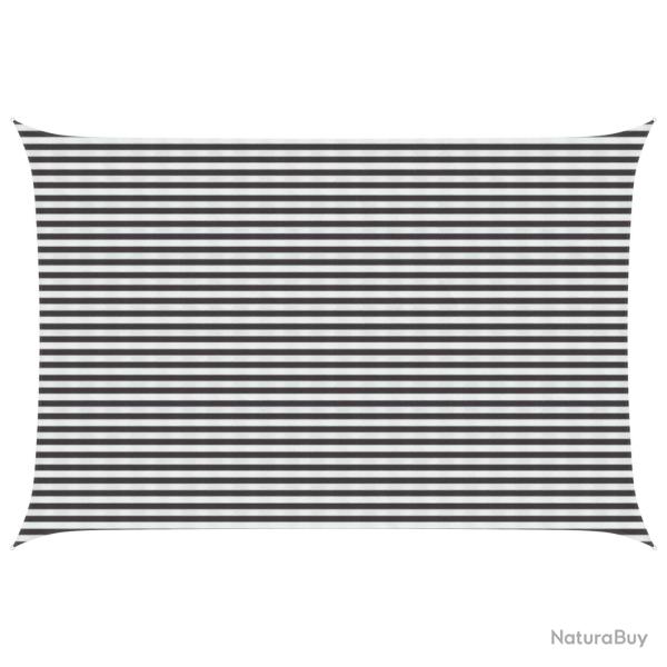 Voile d'ombre Anthracite et blanc 4 x 5 m HDPE