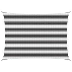 Voile d'ombre Anthracite et blanc 5 x 6 m HDPE