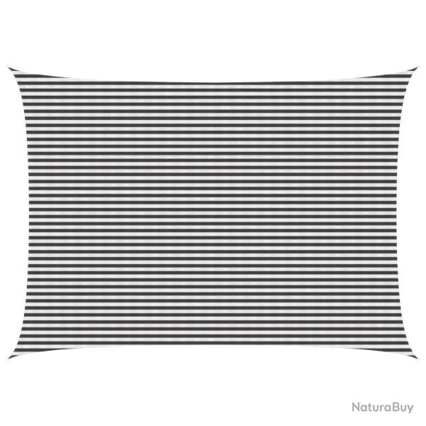 Voile d'ombre Anthracite et blanc 5 x 8 m HDPE