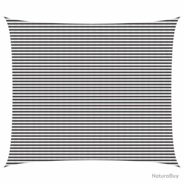 Voile d'ombre Anthracite et blanc 6 x 7 m HDPE