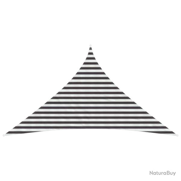 Voile d'ombre Anthracite et blanc 3 x 3 x 4,2 m HDPE