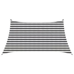 Voile d'ombre Anthracite et blanc 3 / 4 x 2 m HDPE