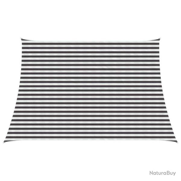 Voile d'ombre Anthracite et blanc 4 / 5 x 3 m HDPE