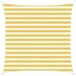 Voile d'ombre Jaune et blanc 2 x 2 m HDPE