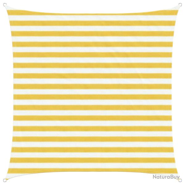 Voile d'ombre Jaune et blanc 2 x 2 m HDPE