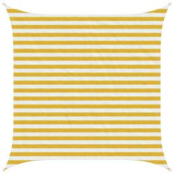 Voile d'ombre Jaune et blanc 2,5 x 2,5 m HDPE