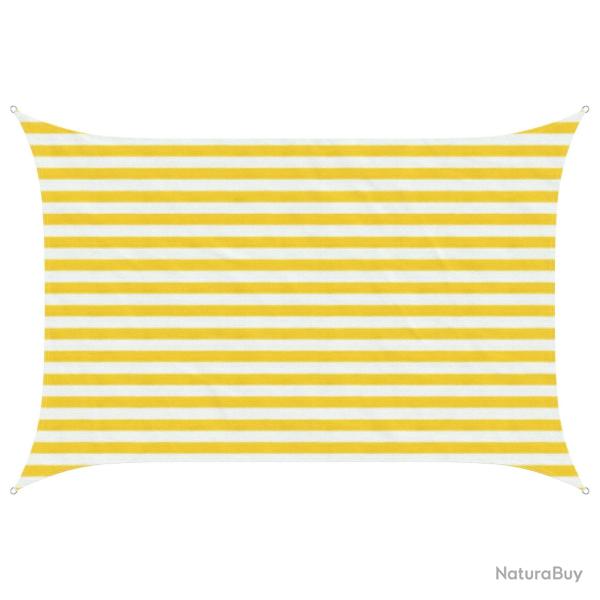 Voile d'ombre Jaune et blanc 2 x 2,5 m HDPE