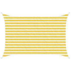 Voile d'ombre Jaune et blanc 2 x 3,5 m HDPE