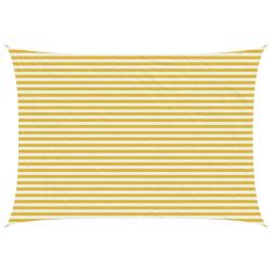 Voile d'ombre Jaune et blanc 3 x 6 m HDPE