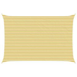 Voile d'ombre Jaune et blanc 4 x 5 m HDPE