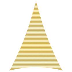 Voile d'ombre 5 x 7 x 7 m HDPE Triangulaire Jaune et blanc