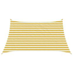 Voile d'ombre Jaune et blanc 3 / 4 x 2 m HDPE