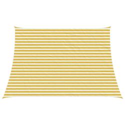 Voile d'ombre Jaune et blanc 3 / 4 x 3 m HDPE