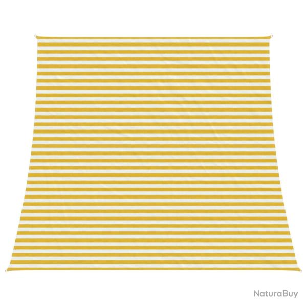 Voile d'ombre Jaune et blanc 4 / 5 x 4 m HDPE