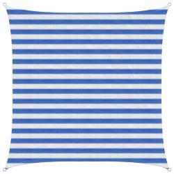 Voile d'ombre Bleu et Blanc 2 x 2 m HDPE