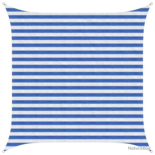 Voile d'ombre Bleu et Blanc 2,5 x 2,5 m HDPE