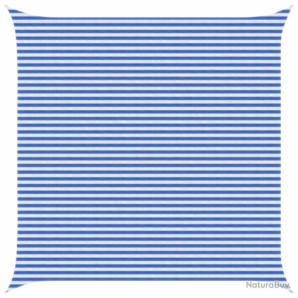 Voile d'ombre Bleu et Blanc 5 x 5 m HDPE