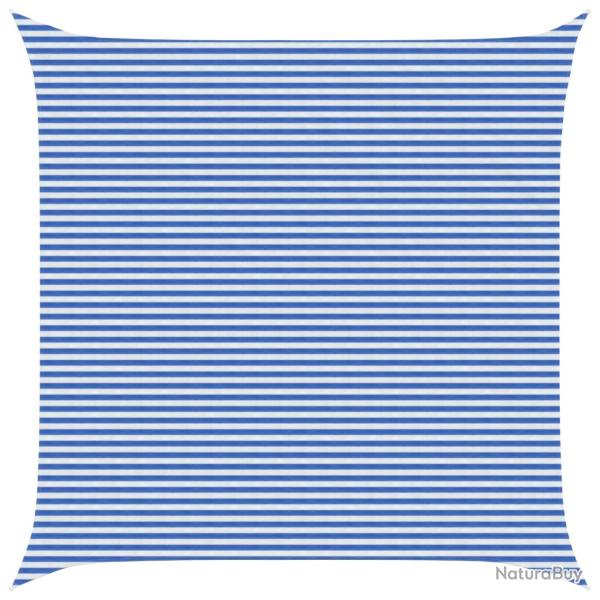 Voile d'ombre Bleu et Blanc 6 x 6 m HDPE