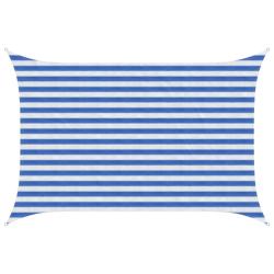 Voile d'ombre Bleu et Blanc 2 x 3,5 m HDPE