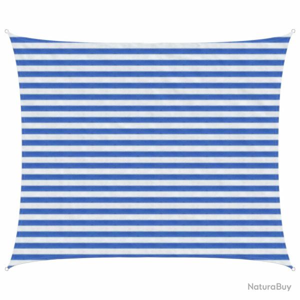 Voile d'ombre Bleu et Blanc 2,5 x 3,5 m HDPE