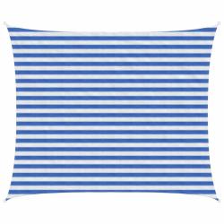 Voile d'ombre Bleu et Blanc 2,5 x 4 m HDPE