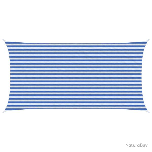 Voile d'ombre Bleu et Blanc 2,5 x 4,5 m HDPE