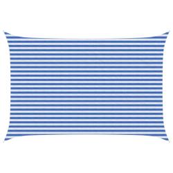 Voile d'ombre Bleu et Blanc 3 x 4,5 m HDPE