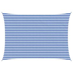 Voile d'ombre Bleu et Blanc 3 x 6 m HDPE