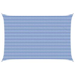 Voile d'ombre Bleu et Blanc 4 x 6 m HDPE