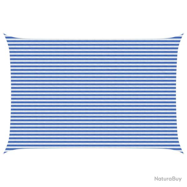 Voile d'ombre Bleu et Blanc 4 x 6 m HDPE