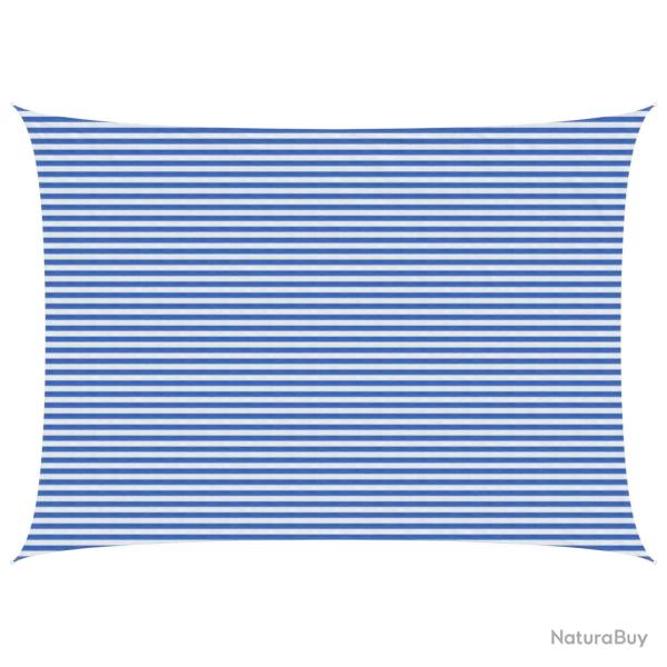 Voile d'ombre Bleu et Blanc 5 x 8 m HDPE