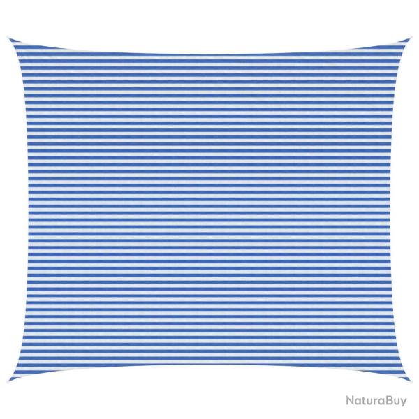 Voile d'ombre Bleu et Blanc 6 x 8 m HDPE