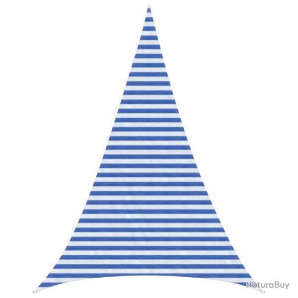 Voile d'ombre Bleu et Blanc 3 x 4 x 4 m HDPE