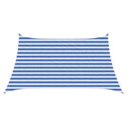 Voile d'ombre Bleu et Blanc 3 / 4 x 2 m HDPE