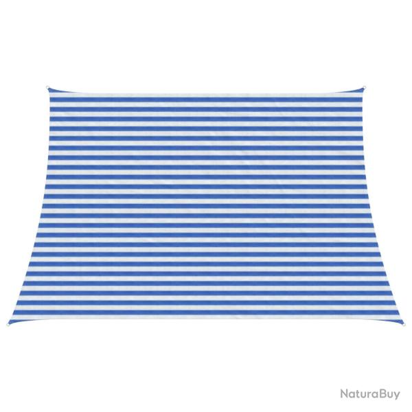 Voile d'ombre Bleu et Blanc 4 / 5 x 3 m HDPE